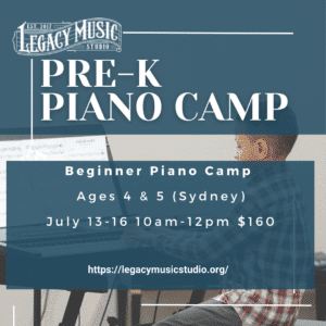 Summer 2026 Preschool Piano Camp (July) - Deposit*