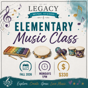 Fall 2026 Elementary Music Class