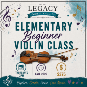 Fall 2026 Elementary Beginner Violin Class